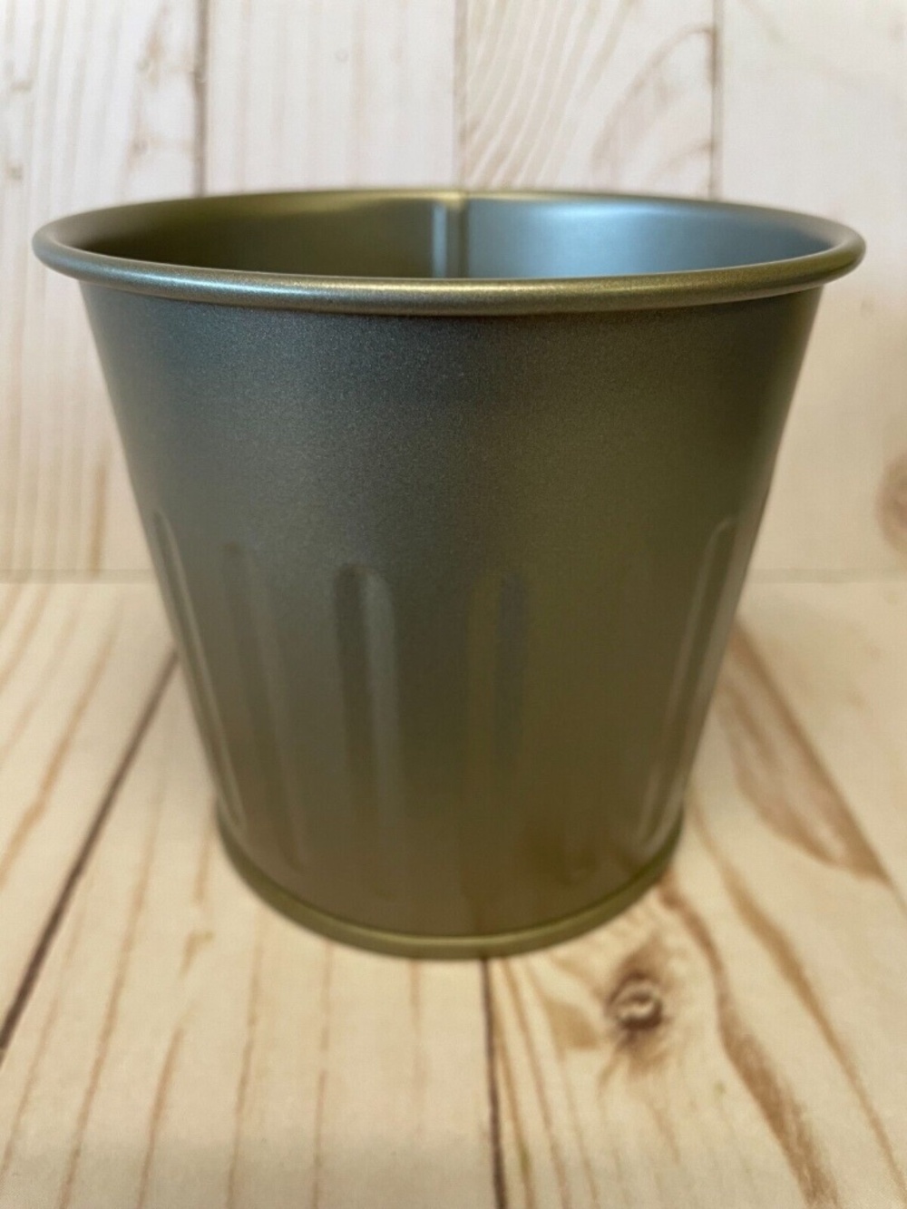 IKEA CITRONMELISS Galvanized Steel Plant Pot Indoor Outdoor Gray 3.5" Small NEW